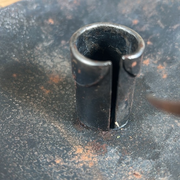 VTG Hand Forged Iron Candlestick Handheld Hand Made Rustic Farmhouse Primitive - Picture 8 of 13